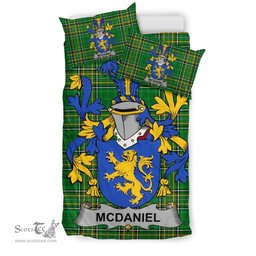 Irish McDaniel or Daniel Coat of Arms Family Crest Ireland Bedding Set Irish National Tartan Irish County Bedding Set Duvet Covers