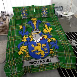 Irish McDaniel or Daniel Coat of Arms Family Crest Ireland Bedding Set Irish National Tartan Irish County Bedding Set Duvet Covers