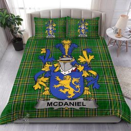Irish McDaniel or Daniel Coat of Arms Family Crest Ireland Bedding Set Irish National Tartan Irish County Bedding Set Duvet Covers
