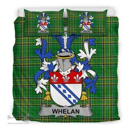 Irish Whelan Coat of Arms Family Crest Ireland Bedding Set Irish National Tartan Irish County Bedding Set Duvet Covers