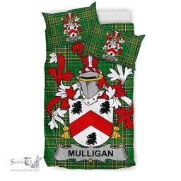Irish Mulligan or O'Mulligan Coat of Arms Family Crest Ireland Bedding Set Irish National Tartan Irish County Bedding Set Duvet Covers