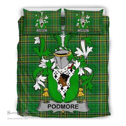 Irish Podmore Coat of Arms Family Crest Ireland Bedding Set Irish National Tartan Irish County Bedding Set Duvet Covers