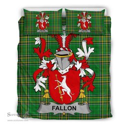 Irish Fallon or O'Fallon Coat of Arms Family Crest Ireland Bedding Set Irish National Tartan Irish County Bedding Set Duvet Covers