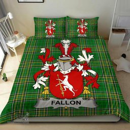 Irish Fallon or O'Fallon Coat of Arms Family Crest Ireland Bedding Set Irish National Tartan Irish County Bedding Set Duvet Covers