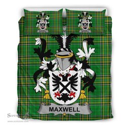 Irish Maxwell Coat of Arms Family Crest Ireland Bedding Set Irish National Tartan Irish County Bedding Set Duvet Covers