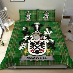 Irish Maxwell Coat of Arms Family Crest Ireland Bedding Set Irish National Tartan Irish County Bedding Set Duvet Covers