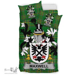 Irish Maxwell Coat of Arms Family Crest Ireland Bedding Set Irish National Tartan Irish County Bedding Set Duvet Covers