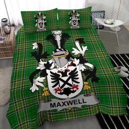 Irish Maxwell Coat of Arms Family Crest Ireland Bedding Set Irish National Tartan Irish County Bedding Set Duvet Covers