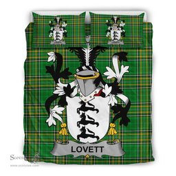 Irish Lovett Coat of Arms Family Crest Ireland Bedding Set Irish National Tartan Irish County Bedding Set Duvet Covers
