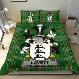 Irish Lovett Coat of Arms Family Crest Ireland Bedding Set Irish National Tartan Irish County Bedding Set Duvet Covers