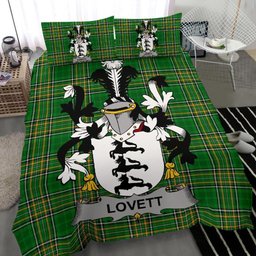 Irish Lovett Coat of Arms Family Crest Ireland Bedding Set Irish National Tartan Irish County Bedding Set Duvet Covers