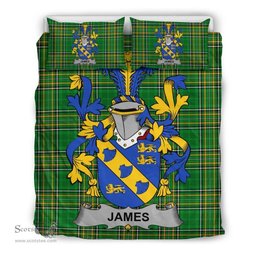 Irish James Coat of Arms Family Crest Ireland Bedding Set Irish National Tartan Irish County Bedding Set Duvet Covers