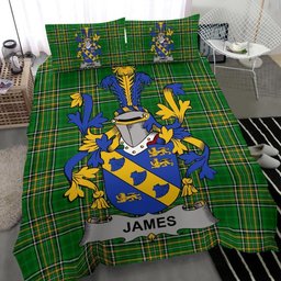 Irish James Coat of Arms Family Crest Ireland Bedding Set Irish National Tartan Irish County Bedding Set Duvet Covers