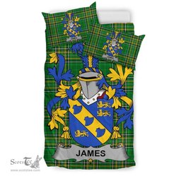 Irish James Coat of Arms Family Crest Ireland Bedding Set Irish National Tartan Irish County Bedding Set Duvet Covers