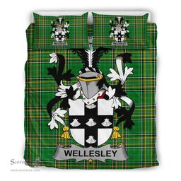 Irish Wellesley Coat of Arms Family Crest Ireland Bedding Set Irish National Tartan Irish County Bedding Set Duvet Covers