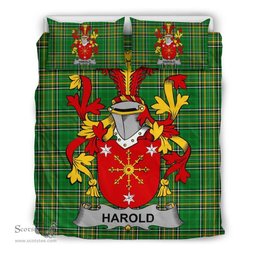 Irish Harold or Harrell Coat of Arms Family Crest Ireland Bedding Set Irish National Tartan Irish County Bedding Set Duvet Covers