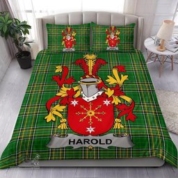Irish Harold or Harrell Coat of Arms Family Crest Ireland Bedding Set Irish National Tartan Irish County Bedding Set Duvet Covers