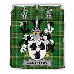 Irish Cantelow (e) Coat of Arms Family Crest Ireland Bedding Set Irish National Tartan Irish County Bedding Set Duvet Covers