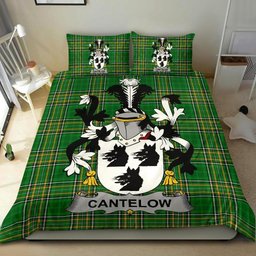 Irish Cantelow (e) Coat of Arms Family Crest Ireland Bedding Set Irish National Tartan Irish County Bedding Set Duvet Covers