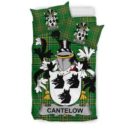 Irish Cantelow (e) Coat of Arms Family Crest Ireland Bedding Set Irish National Tartan Irish County Bedding Set Duvet Covers