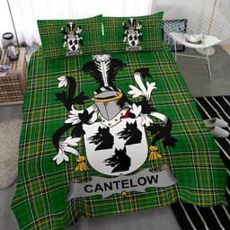 Irish Cantelow (e) Coat of Arms Family Crest Ireland Bedding Set Irish National Tartan Irish County Bedding Set Duvet Covers