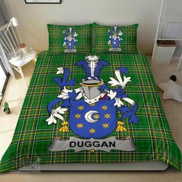 Irish Duggan or O'Duggan Coat of Arms Family Crest Ireland Bedding Set Irish National Tartan Irish County Bedding Set Duvet Covers