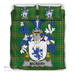 Irish McRery or McCrery Coat of Arms Family Crest Ireland Bedding Set Irish National Tartan Irish County Bedding Set Duvet Covers