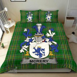 Irish McRery or McCrery Coat of Arms Family Crest Ireland Bedding Set Irish National Tartan Irish County Bedding Set Duvet Covers