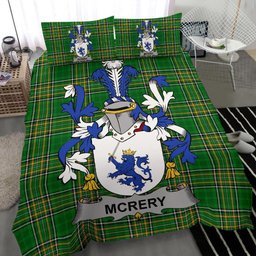 Irish McRery or McCrery Coat of Arms Family Crest Ireland Bedding Set Irish National Tartan Irish County Bedding Set Duvet Covers