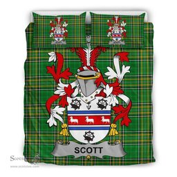 Irish Scott Coat of Arms Family Crest Ireland Bedding Set Irish National Tartan Irish County Bedding Set Duvet Covers