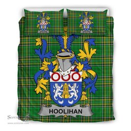 Irish Hoolihan or O'Holohan Coat of Arms Family Crest Ireland Bedding Set Irish National Tartan Irish County Bedding Set Duvet Covers