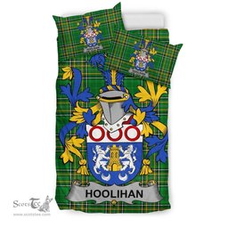 Irish Hoolihan or O'Holohan Coat of Arms Family Crest Ireland Bedding Set Irish National Tartan Irish County Bedding Set Duvet Covers