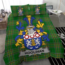 Irish Hoolihan or O'Holohan Coat of Arms Family Crest Ireland Bedding Set Irish National Tartan Irish County Bedding Set Duvet Covers