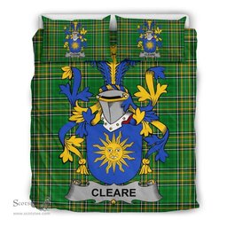 Irish Cleare Coat of Arms Family Crest Ireland Bedding Set Irish National Tartan Irish County Bedding Set Duvet Covers