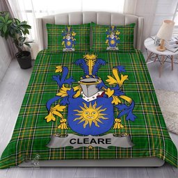 Irish Cleare Coat of Arms Family Crest Ireland Bedding Set Irish National Tartan Irish County Bedding Set Duvet Covers
