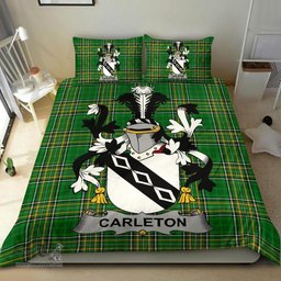 Irish Carleton Coat of Arms Family Crest Ireland Bedding Set Irish National Tartan Irish County Bedding Set Duvet Covers