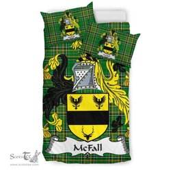 Irish McFall Coat of Arms Family Crest Ireland Bedding Set Irish National Tartan Irish County Bedding Set Duvet Covers