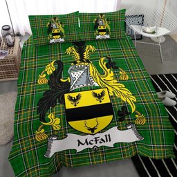 Irish McFall Coat of Arms Family Crest Ireland Bedding Set Irish National Tartan Irish County Bedding Set Duvet Covers