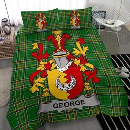 Irish George Coat of Arms Family Crest Ireland Bedding Set Irish National Tartan Irish County Bedding Set Duvet Covers