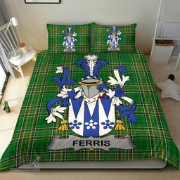 Irish Ferris Coat of Arms Family Crest Ireland Bedding Set Irish National Tartan Irish County Bedding Set Duvet Covers