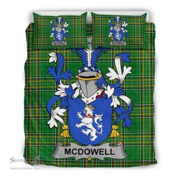 Irish McDowell Coat of Arms Family Crest Ireland Bedding Set Irish National Tartan Irish County Bedding Set Duvet Covers