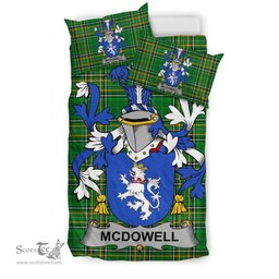 Irish McDowell Coat of Arms Family Crest Ireland Bedding Set Irish National Tartan Irish County Bedding Set Duvet Covers
