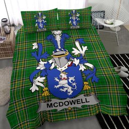 Irish McDowell Coat of Arms Family Crest Ireland Bedding Set Irish National Tartan Irish County Bedding Set Duvet Covers