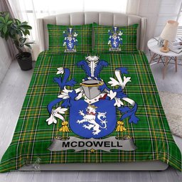 Irish McDowell Coat of Arms Family Crest Ireland Bedding Set Irish National Tartan Irish County Bedding Set Duvet Covers