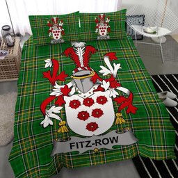 Irish Fitz-Row Coat of Arms Family Crest Ireland Bedding Set Irish National Tartan Irish County Bedding Set Duvet Covers