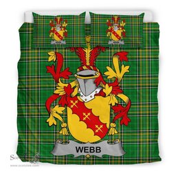 Irish Webb Coat of Arms Family Crest Ireland Bedding Set Irish National Tartan Irish County Bedding Set Duvet Covers