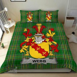Irish Webb Coat of Arms Family Crest Ireland Bedding Set Irish National Tartan Irish County Bedding Set Duvet Covers