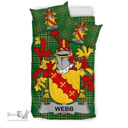 Irish Webb Coat of Arms Family Crest Ireland Bedding Set Irish National Tartan Irish County Bedding Set Duvet Covers