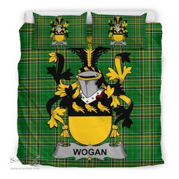 Irish Wogan Coat of Arms Family Crest Ireland Bedding Set Irish National Tartan Irish County Bedding Set Duvet Covers