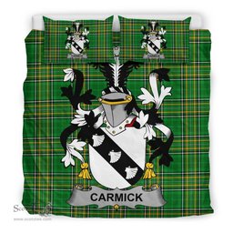 Irish Carmick Coat of Arms Family Crest Ireland Bedding Set Irish National Tartan Irish County Bedding Set Duvet Covers